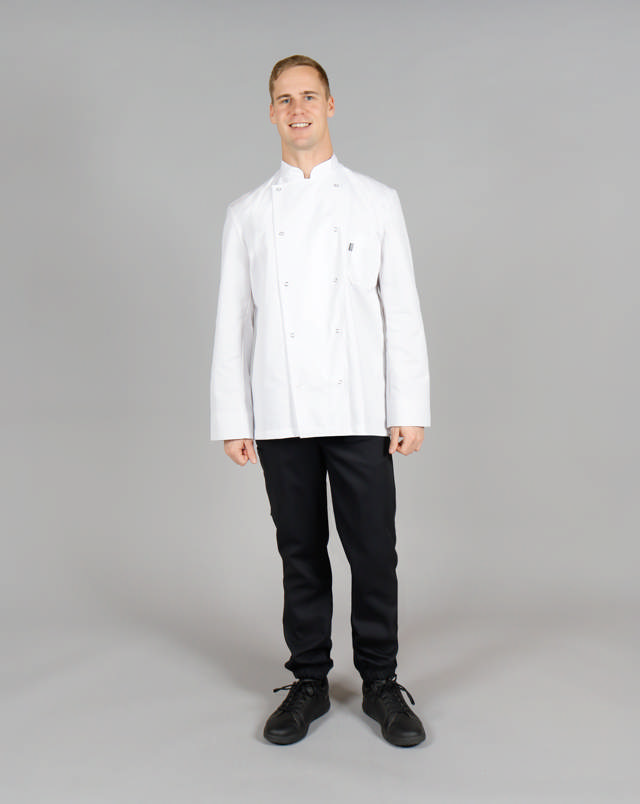 Kokkejakke | Trykknapper | Manchetærmer